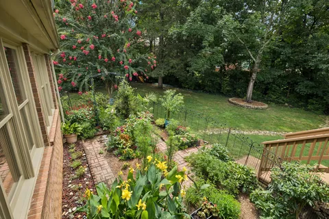 a view of yard with green space