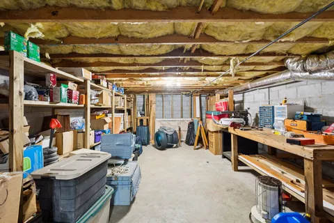 a view of storage and utility room