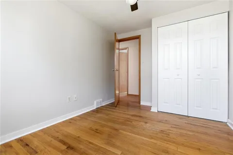 an empty room with a workbench