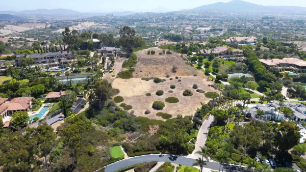 an aerial view of multiple house
