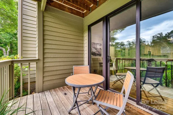 a outdoor view with a sitting space