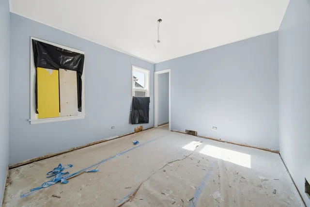 an empty room with a window