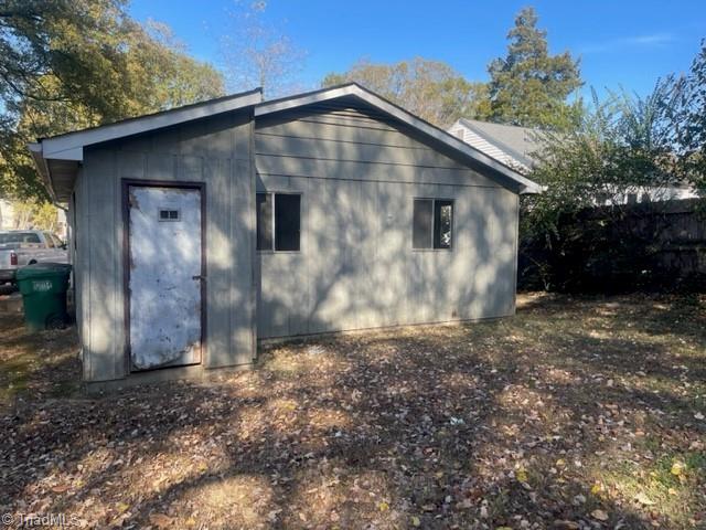 118 Welch Drive High Point, NC 27265 - Photo 3 of 18 Back of property, showing attached exterior storage