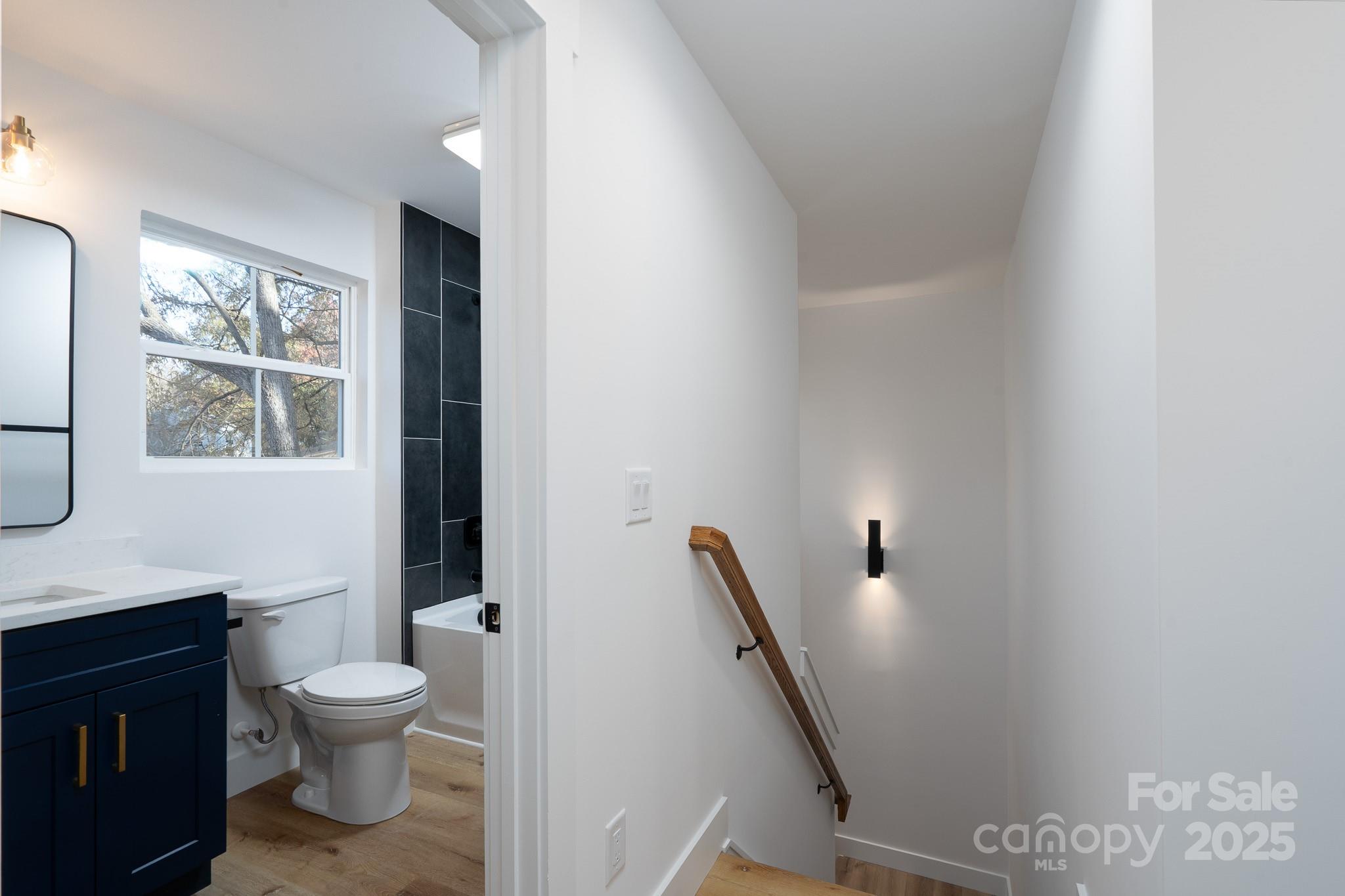 924 Oregon Street Kannapolis, NC 28083 - Photo 17 of 34 a bathroom with a toilet a sink and a mirror