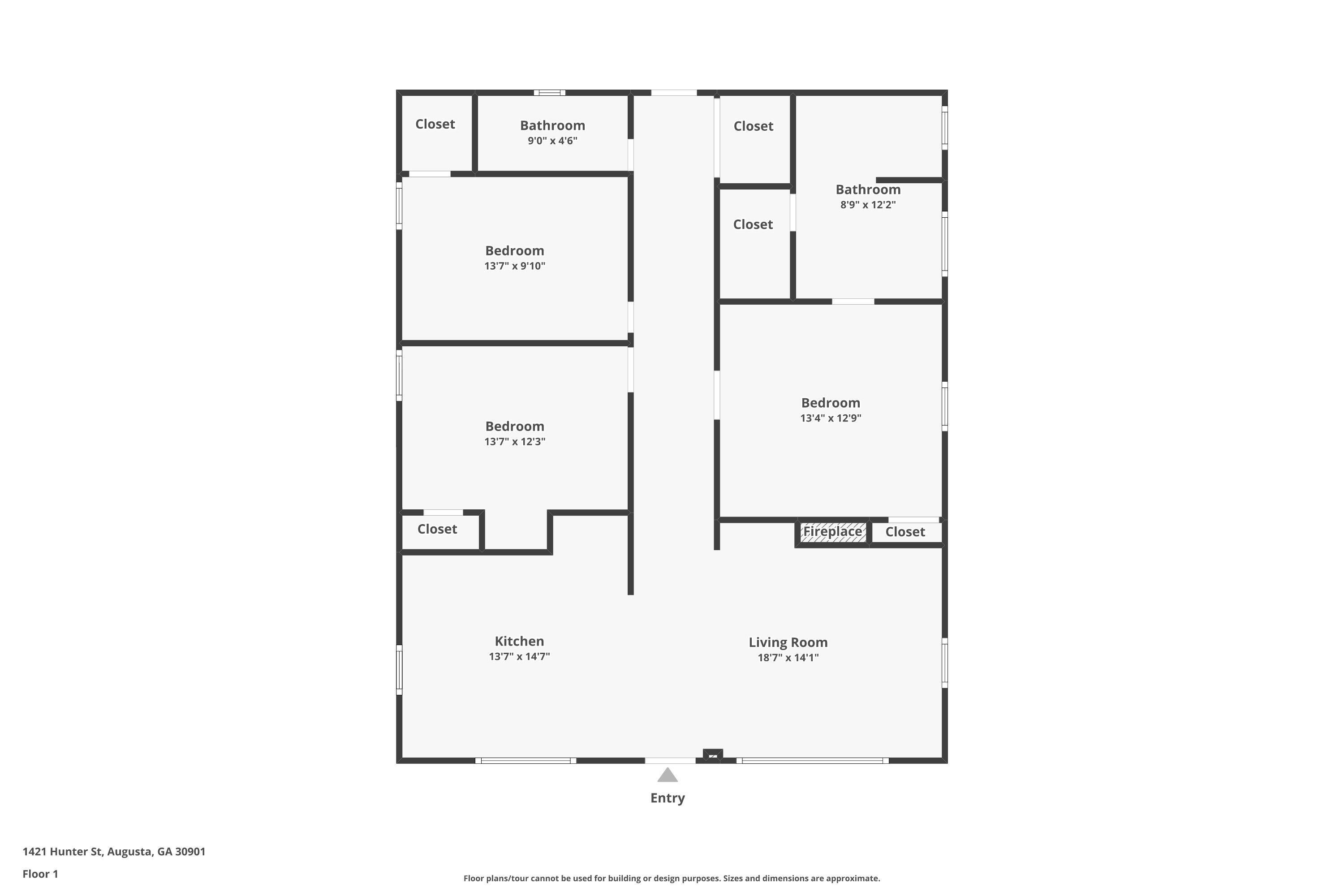 1421 Hunter Street Augusta, GA 30901 - Photo 19 of 19 Floor Plan!