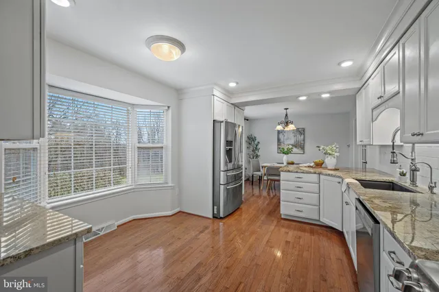 a room with cabinets and window