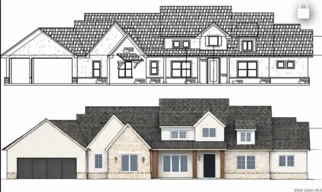 a front view of a house