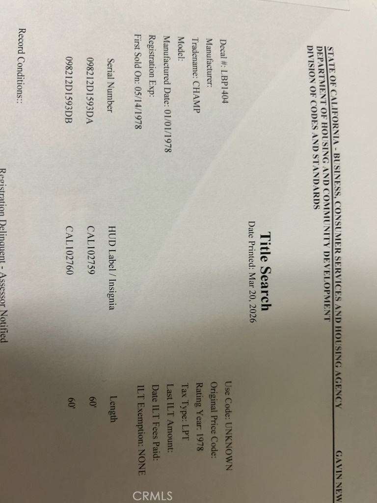 20540 Verta Street Perris, CA 92570 - Photo 2 of 25 Info To complete MH -PH New Supplement