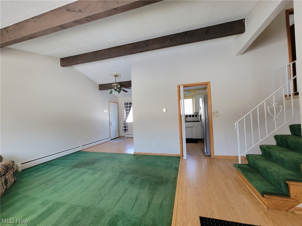 2821 Summit Road Akron, OH 44321 - Photo 2 of 24 View from the front door. 1st floor - Living room with beam ceiling.