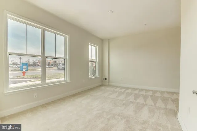 an empty room with an entryway