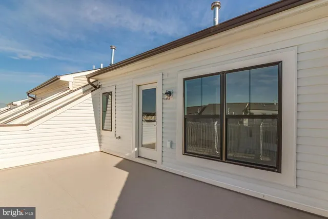a view of a building from a balcony