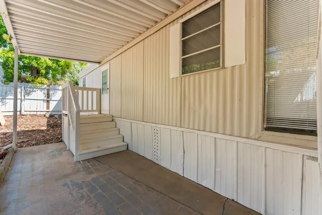 a view of a house with a stairs