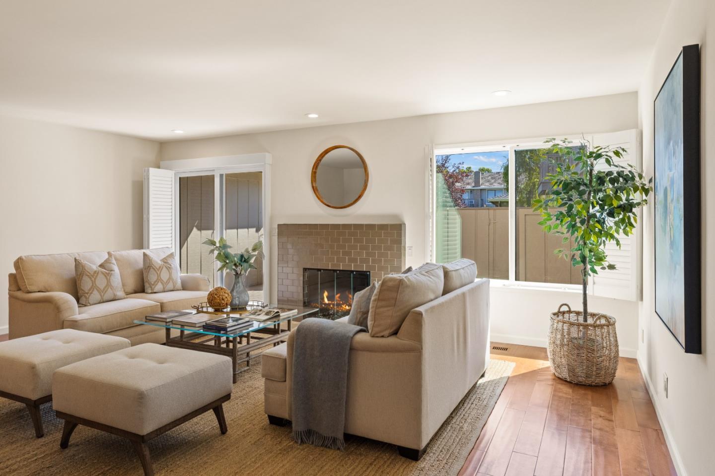 3850 Rio Road, Unit 61 Carmel, CA 93923 - Photo 3 of 46 a living room with furniture and a fireplace