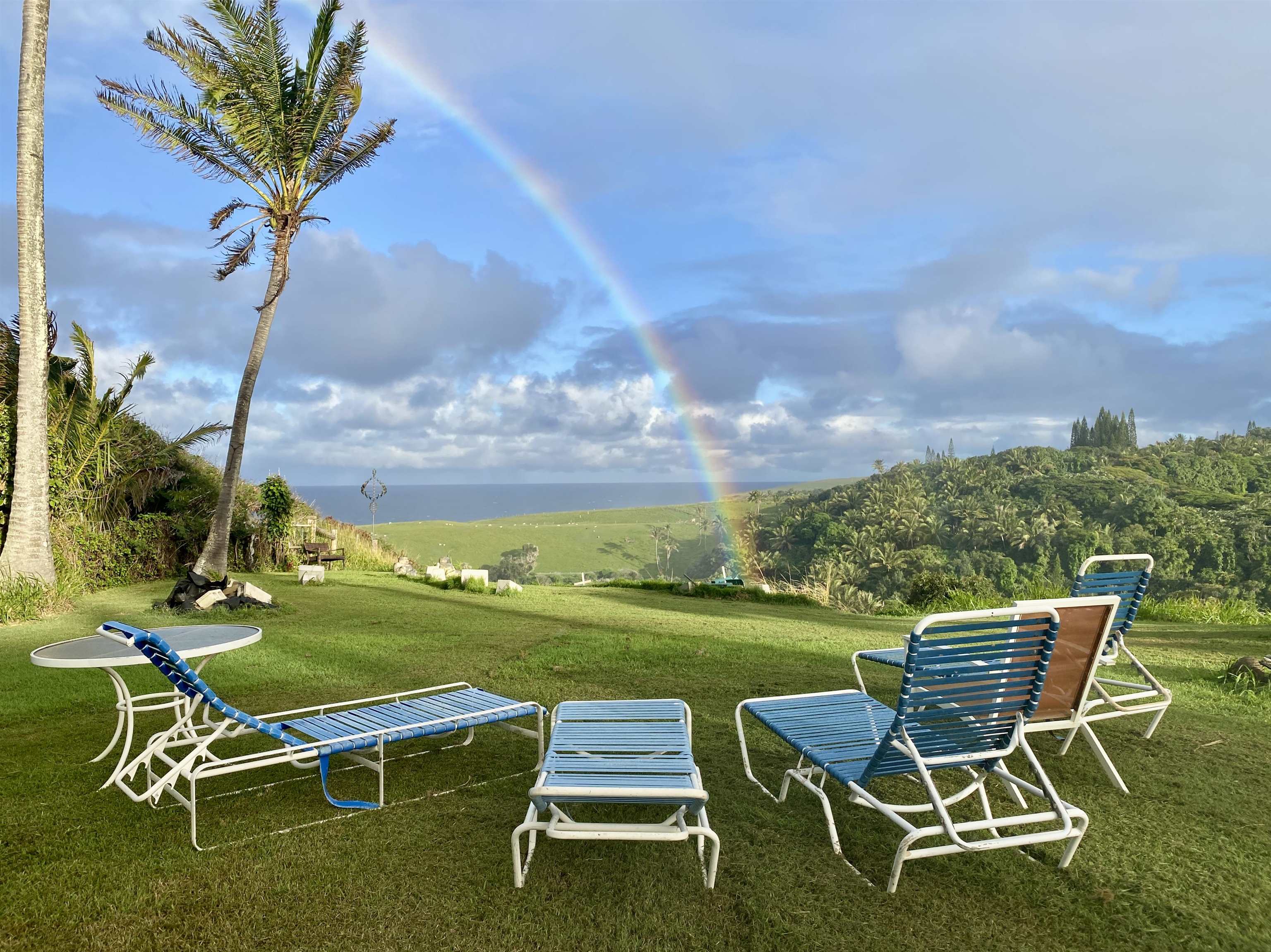 700 Honopou Road, Unit 700 HONOPOU RD Haiku, HI 96708 - Photo 23 of 50 a table and chairs in a garden