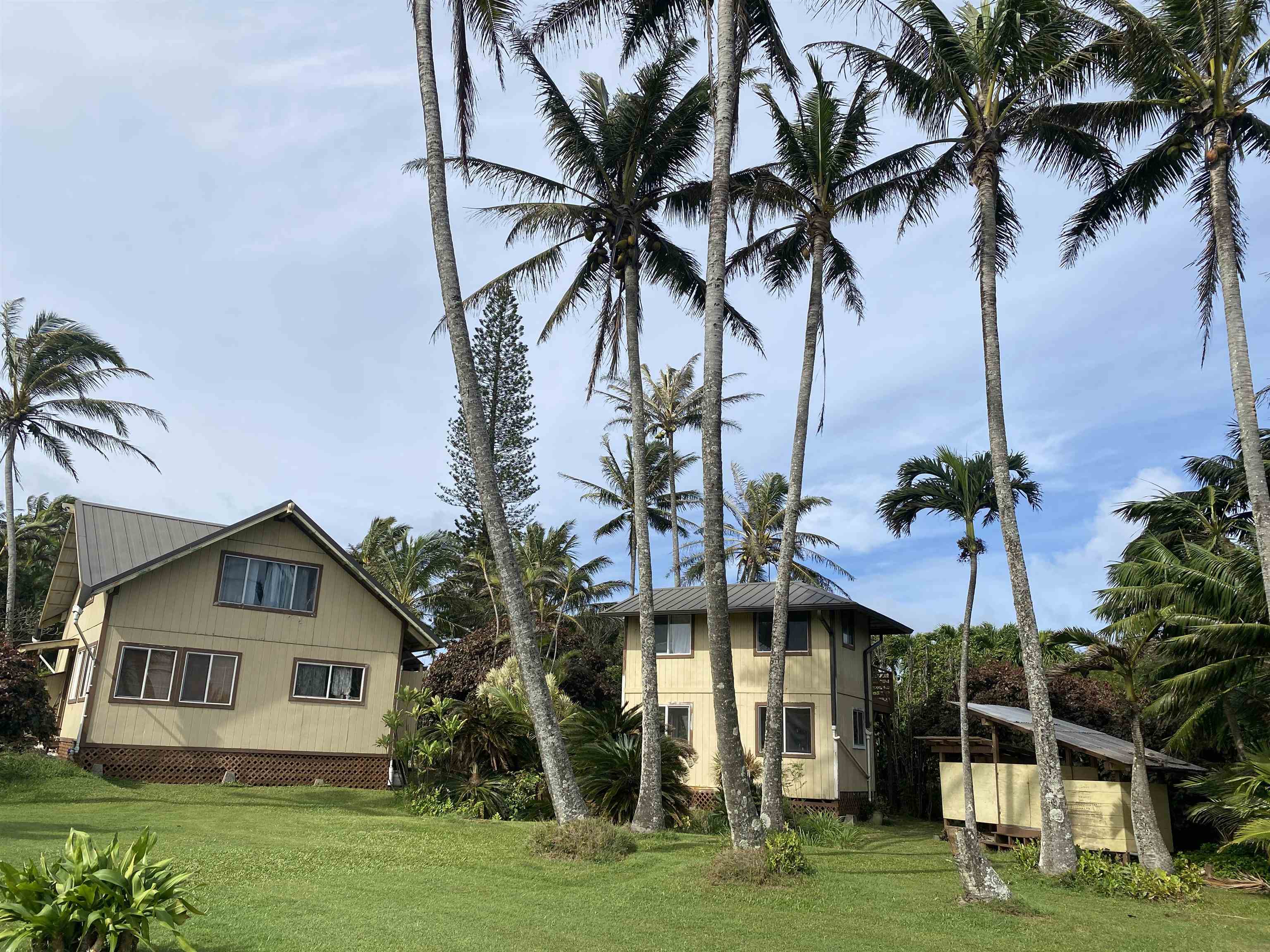 700 Honopou Road, Unit 700 HONOPOU RD Haiku, HI 96708 - Photo 25 of 50 a front view of a house with a yard and palm trees