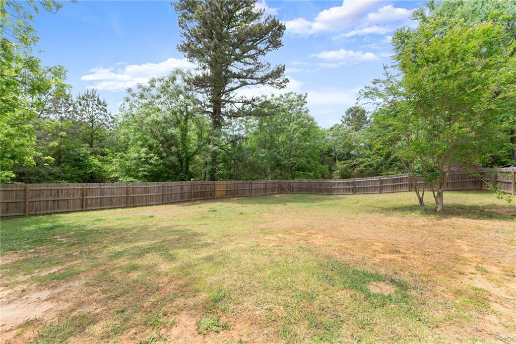 1519 New Hope Church Road Loganville, GA 30052 - Photo 30 of 48 a view of a backyard with a trees