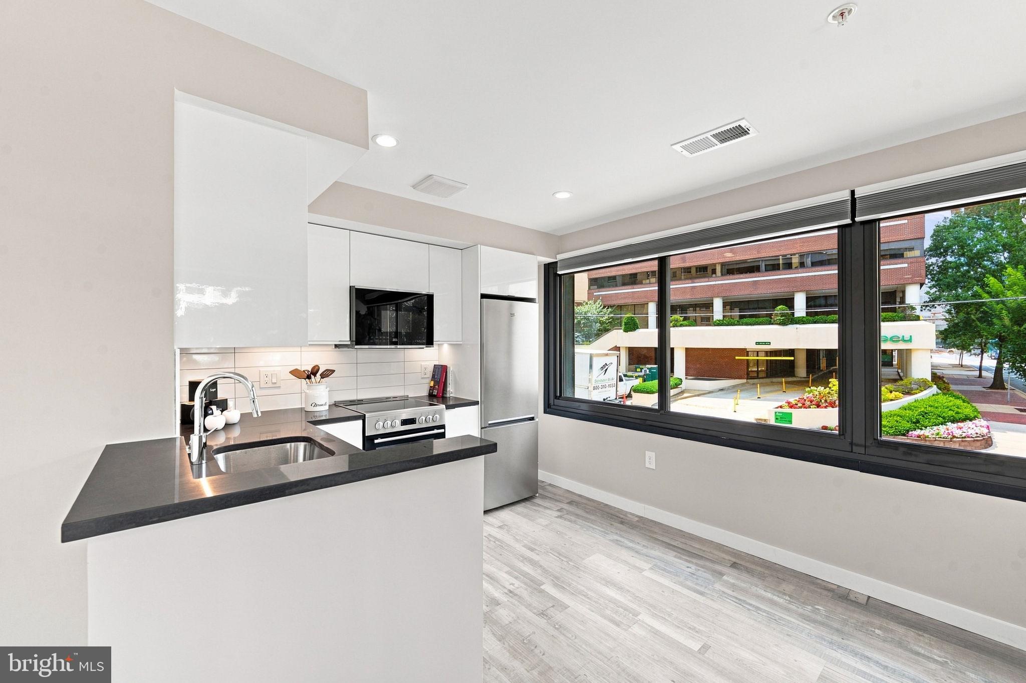 700 Roeder Road, Unit 203 Silver Spring, MD 20910 - Photo 11 of 37 Modern kitchen with bright views.