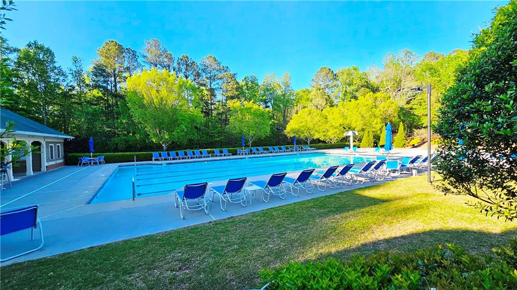 43 Ivy Mist Lane Acworth, GA 30101 - Photo 48 of 58 a view of backyard with swimming pool