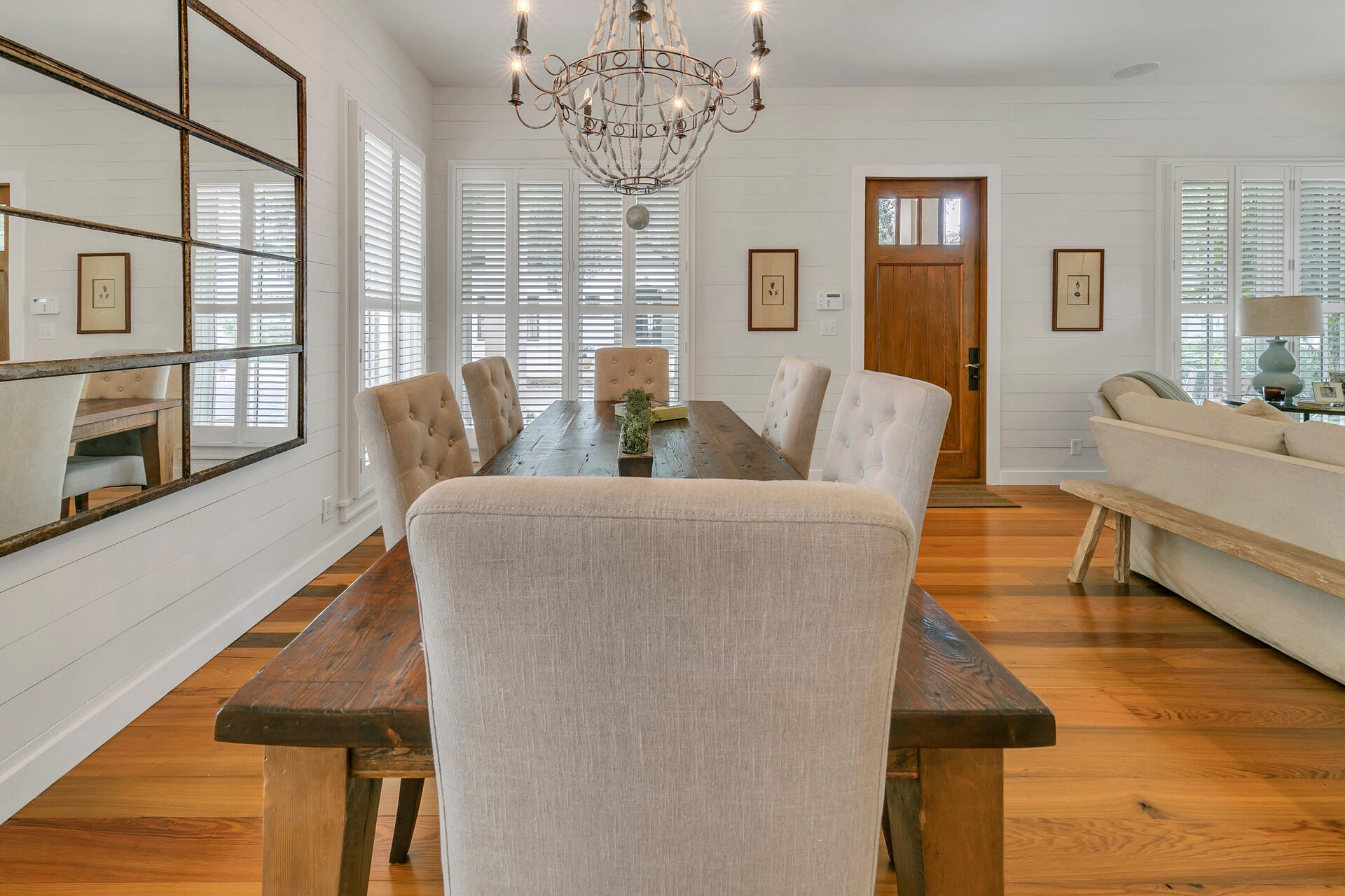 204 East Water Street Inlet Beach, FL 32461 - Photo 4 of 57 a living room with furniture and a chandelier