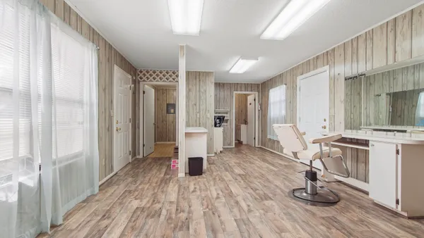 a view of a backyard with a garden