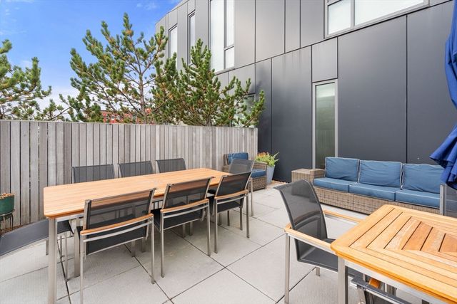 a outdoor space with a couch