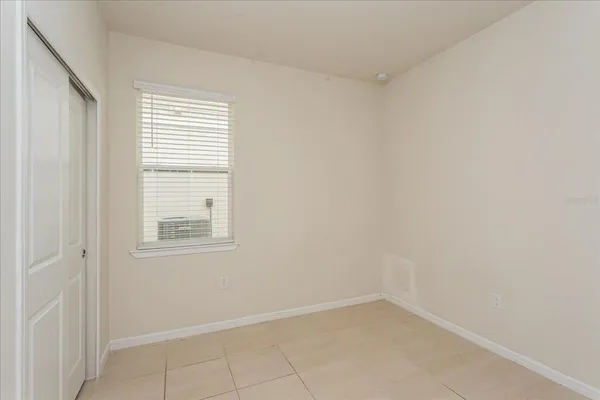 an empty room with a window