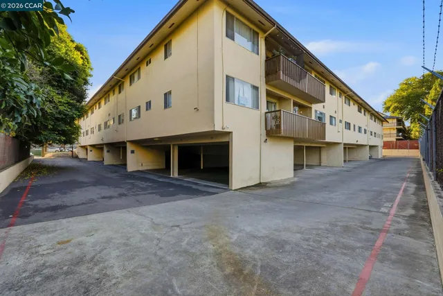 a view of a building with a street