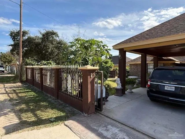 a car parked in front of a house