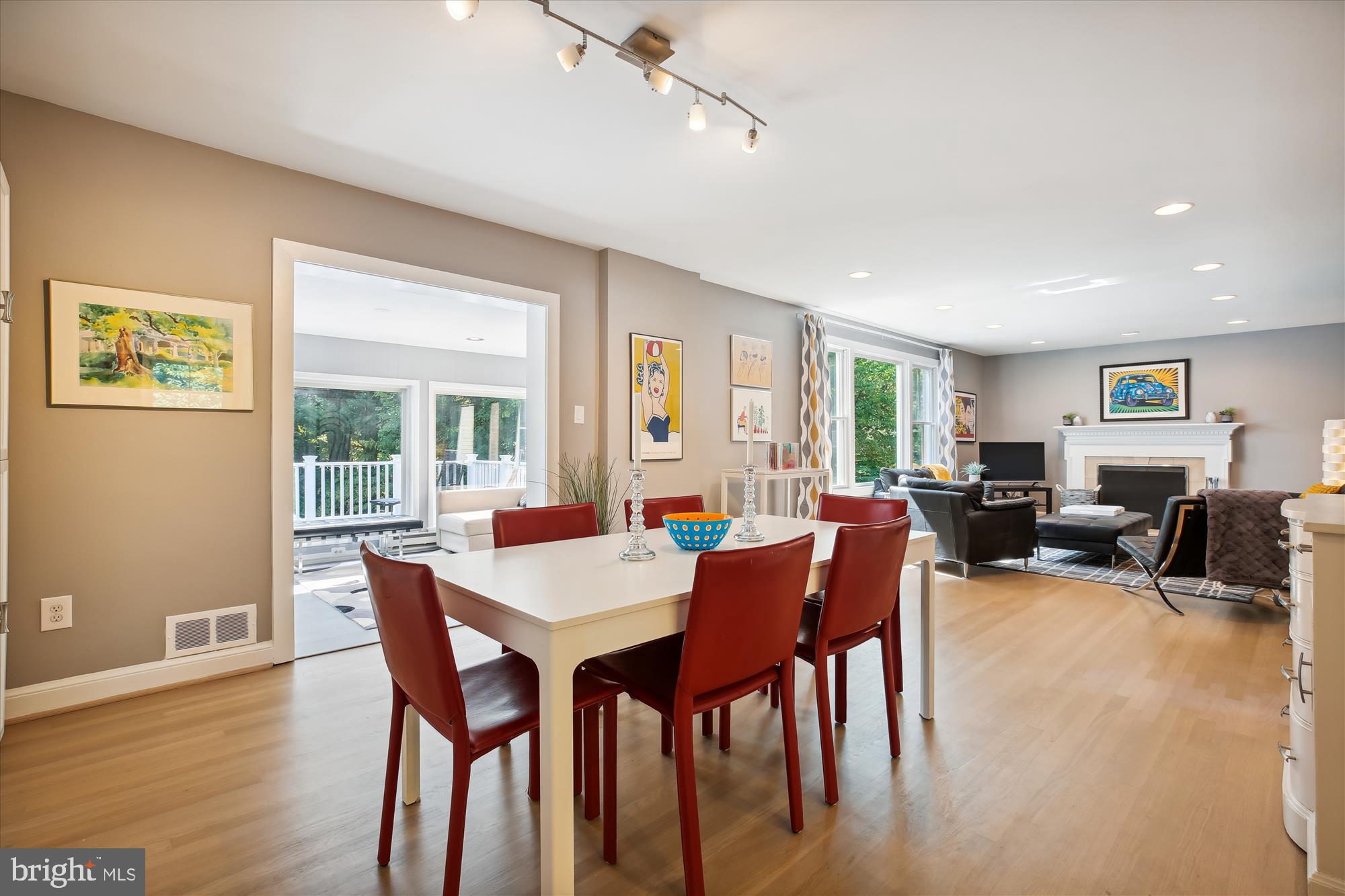 7304 Radnor Road Bethesda, MD 20817 - Photo 11 of 55 a view of a dining room with furniture window and wooden floor