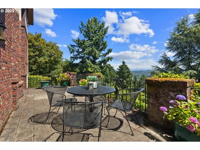 a view of an outdoor seating