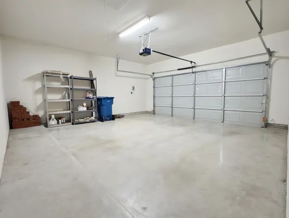 a view of a garage