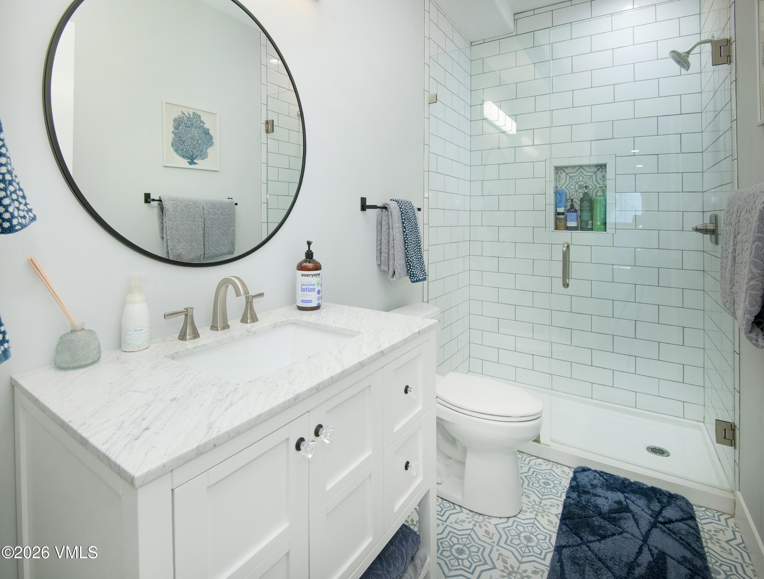 135 Palmer Loop Eagle, CO 81631 - Photo 37 of 54 a bathroom with a sink a toilet and a mirror