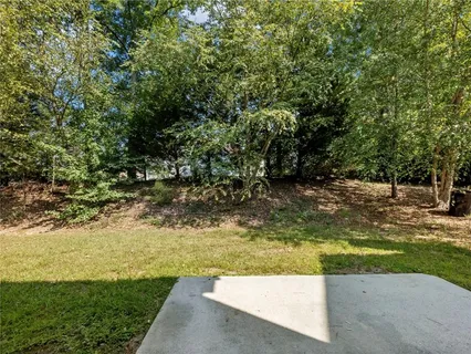 a view of a yard with an outdoor space