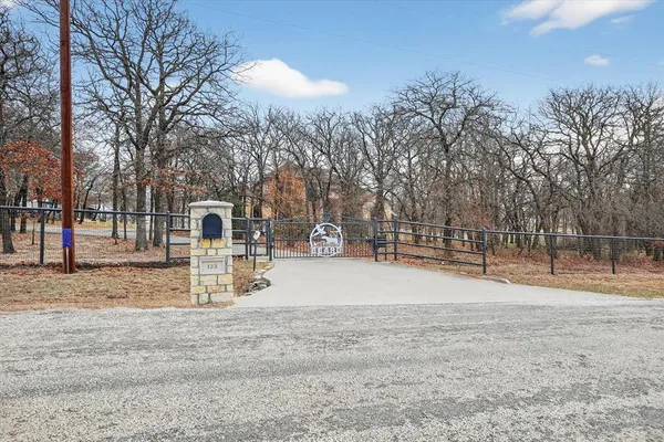 a view of road with trees