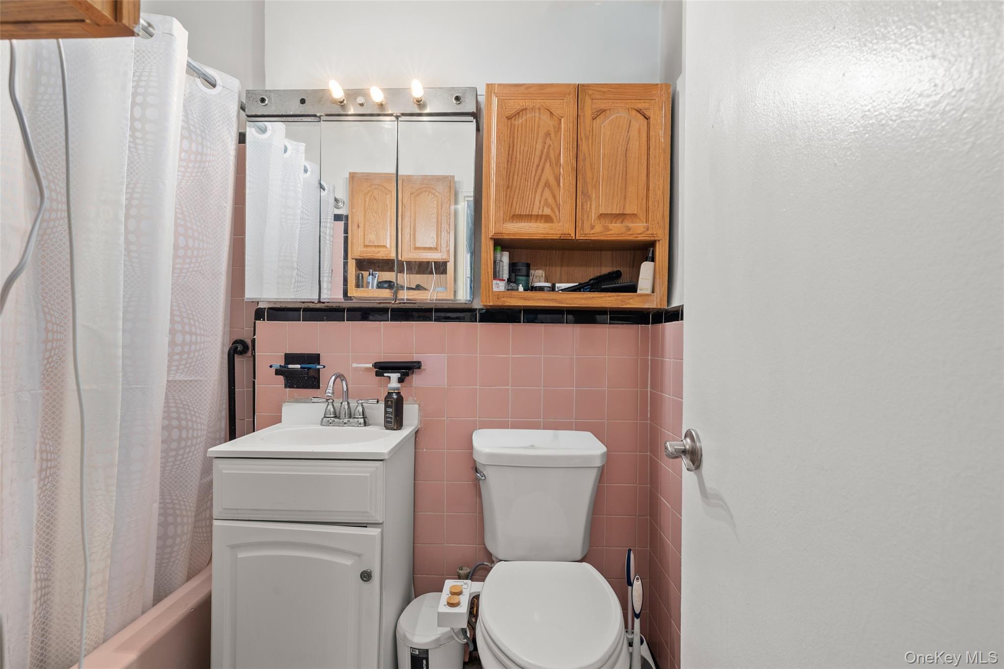 504 Merrick Road, Unit 2K Lynbrook, NY 11563 - Photo 13 of 20 a bathroom with a toilet sink and mirror