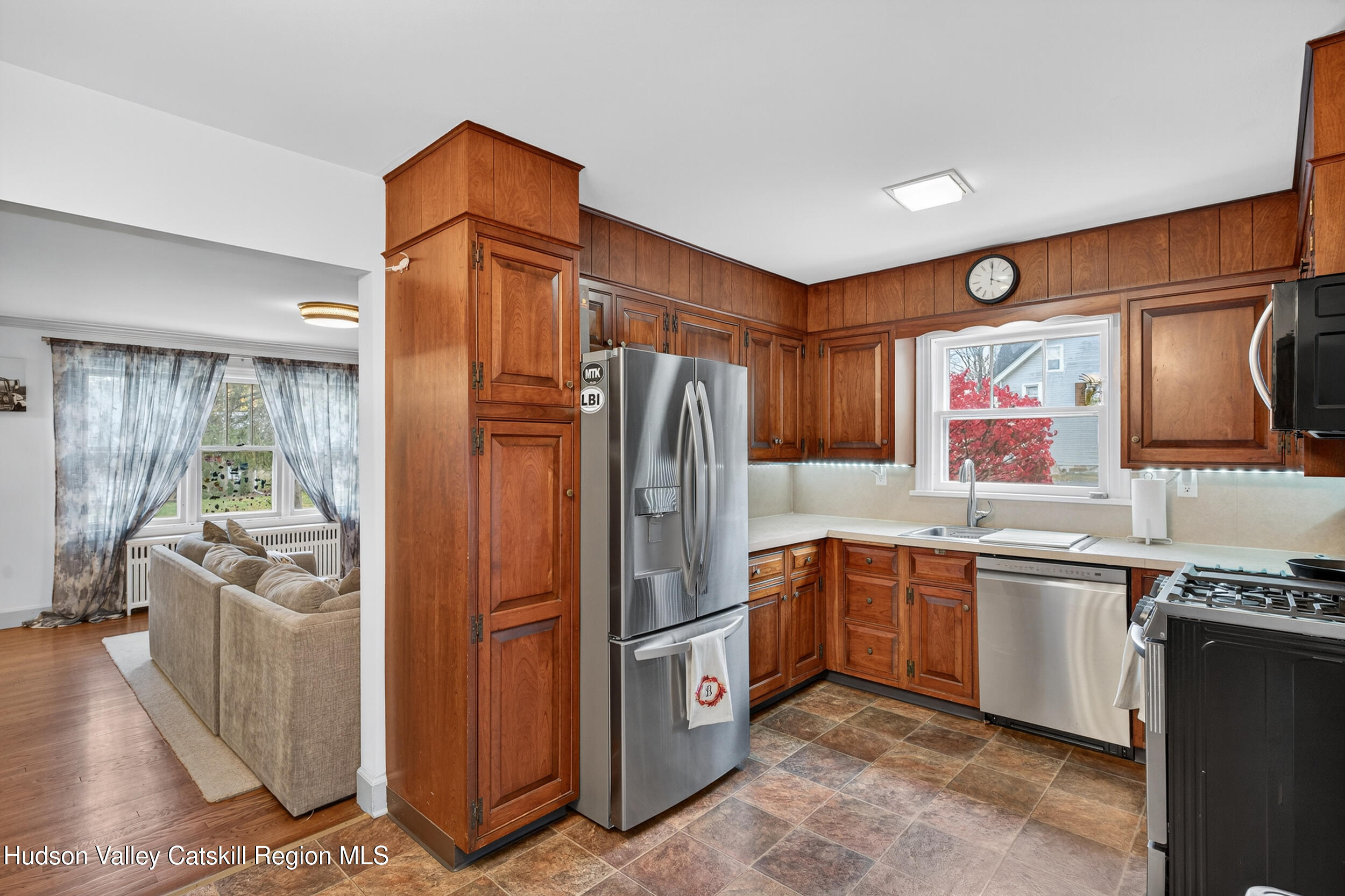 41 New Paltz Road Highland, NY 12528 - Photo 11 of 42 a kitchen with stainless steel appliances granite countertop a refrigerator stove and sink