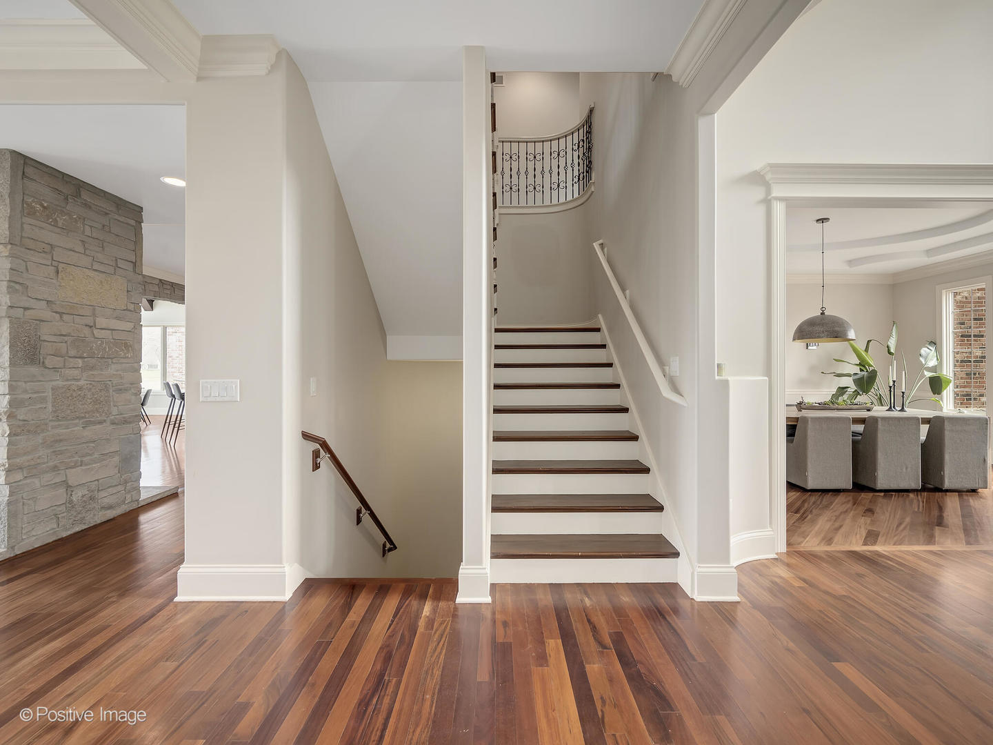 1129 Summit Hills Lane Naperville, IL 60563 - Photo 3 of 72 a view of a room with wooden floor and stairs
