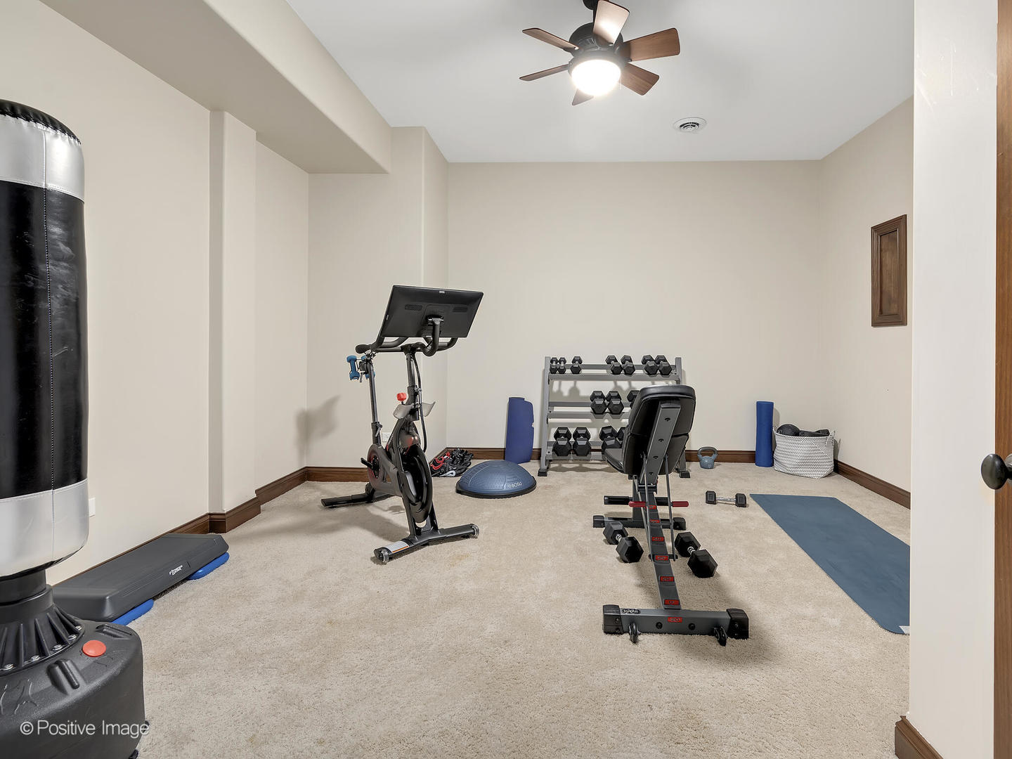 1129 Summit Hills Lane Naperville, IL 60563 - Photo 51 of 72 a view of a workspace with gym equipment