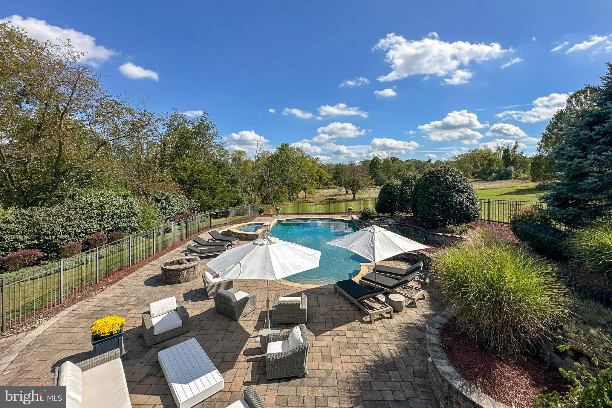 6 Chase Hollow Road Hopewell, NJ 08525 - Photo 19 of 45 Deck with Pool & Yard Views