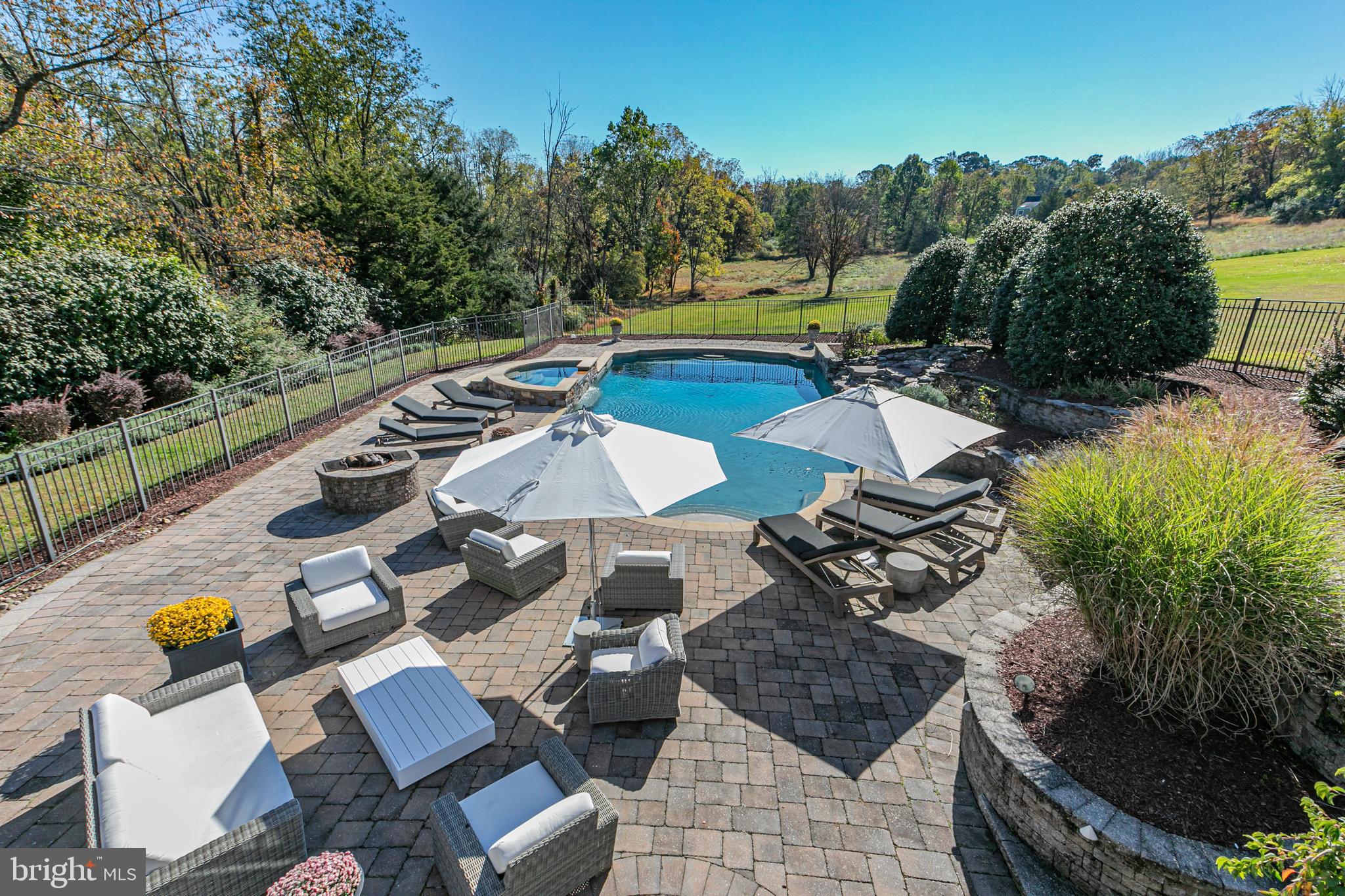 6 Chase Hollow Road Hopewell, NJ 08525 - Photo 38 of 45 Pool View from the Deck