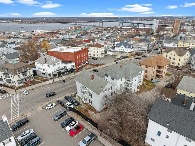 an aerial view of multiple houses