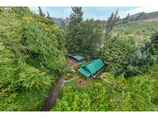 a aerial view of a house