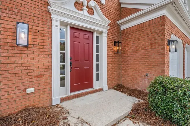 a view of front door of house