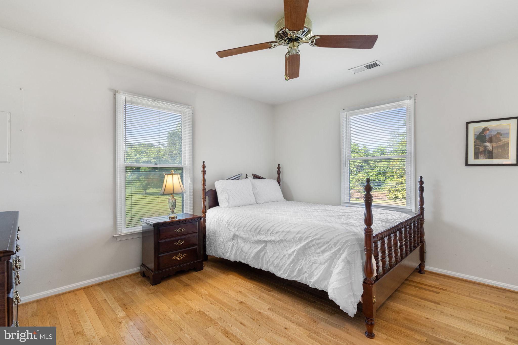 161 Troy Road Louisa, VA 23093 - Photo 25 of 60 a bedroom with a bed chandelier and a window