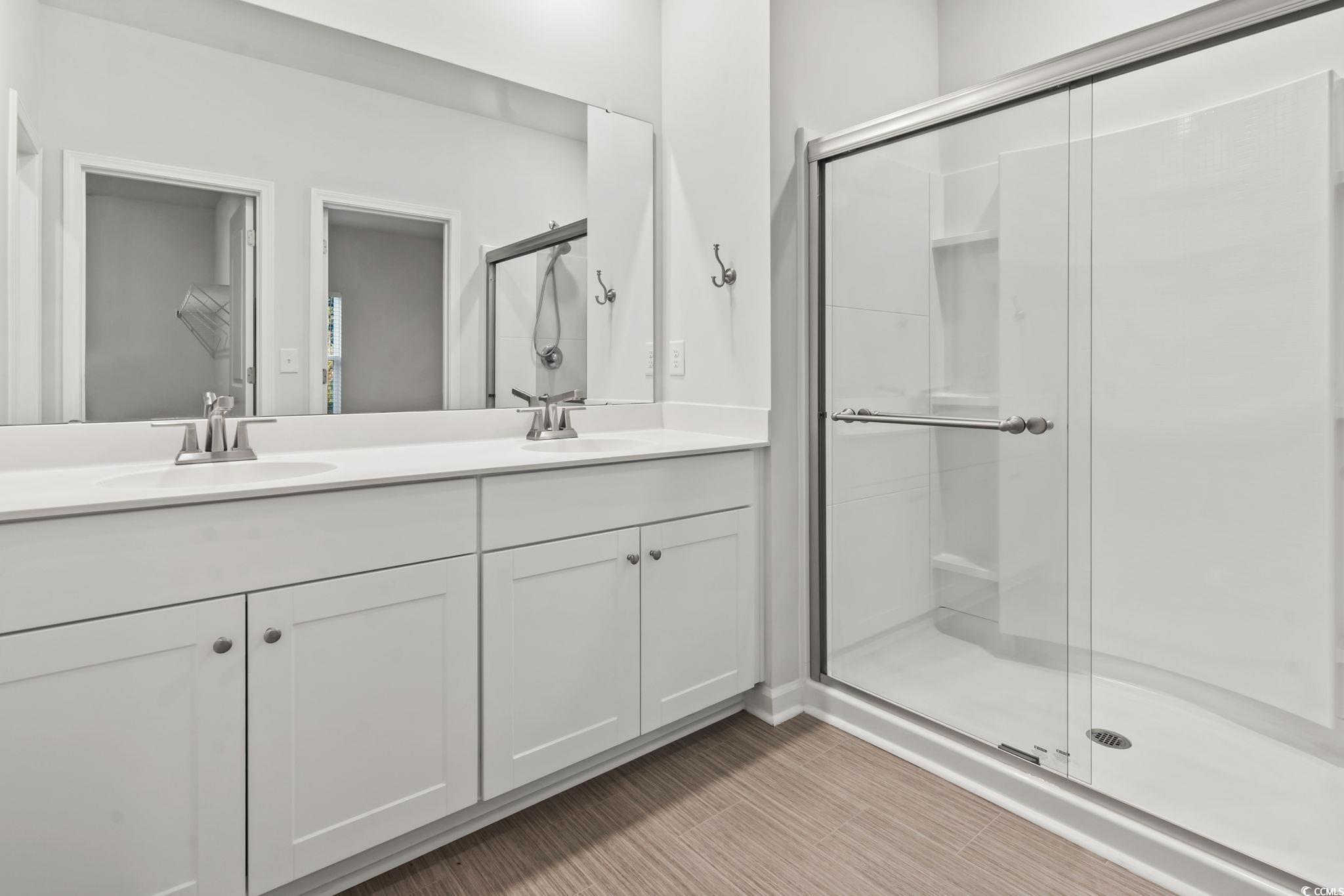 229 Cypress Tree Loop Longs, SC 29568 - Photo 24 of 40 Bathroom featuring vanity and a shower with door