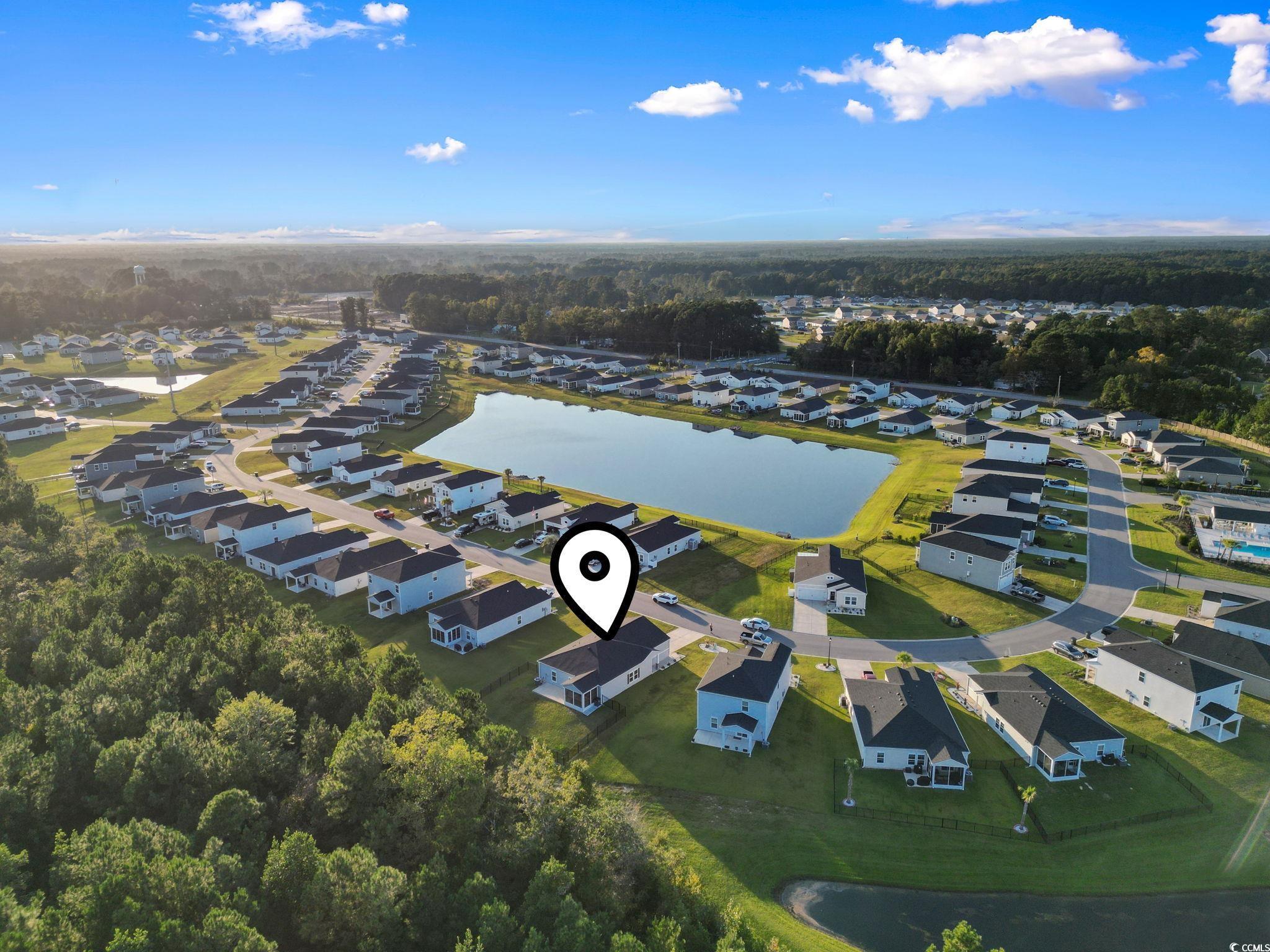 229 Cypress Tree Loop Longs, SC 29568 - Photo 39 of 40 Birds eye view of property with a water view
