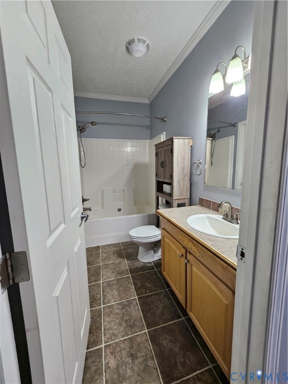 5195 Lennie Road McKenney, VA 23872 - Photo 10 of 45 a bathroom with a granite countertop sink toilet and shower