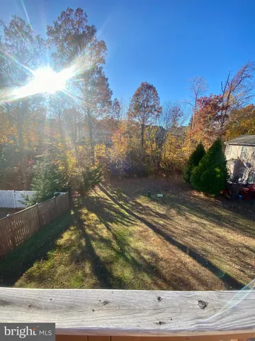 a view of a yard from a window