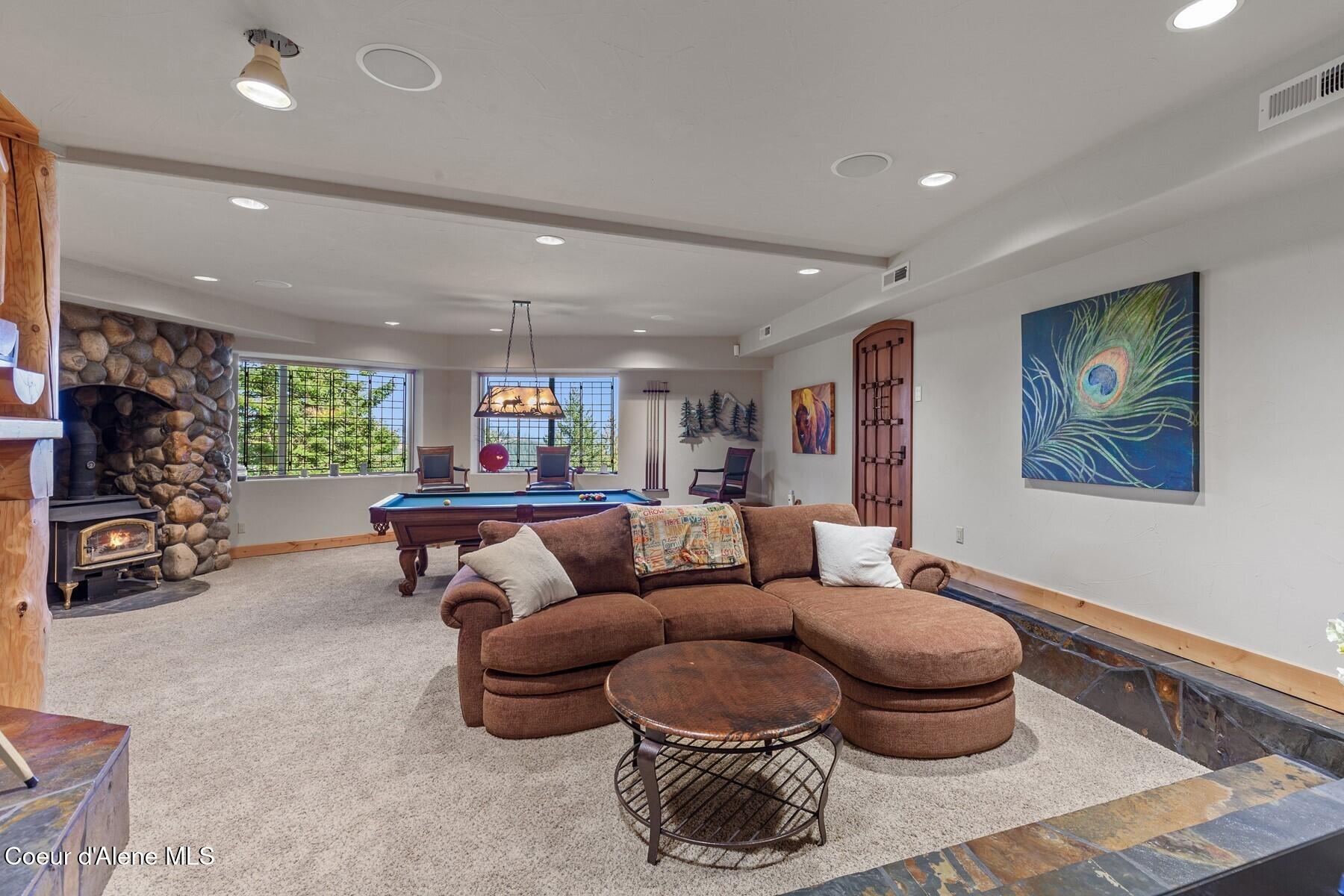 18869 South Trekker Woods Road Coeur D'Alene, ID 83814 - Photo 47 of 78 Lower level Game Room