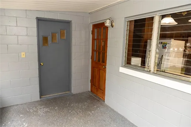 a view of front door